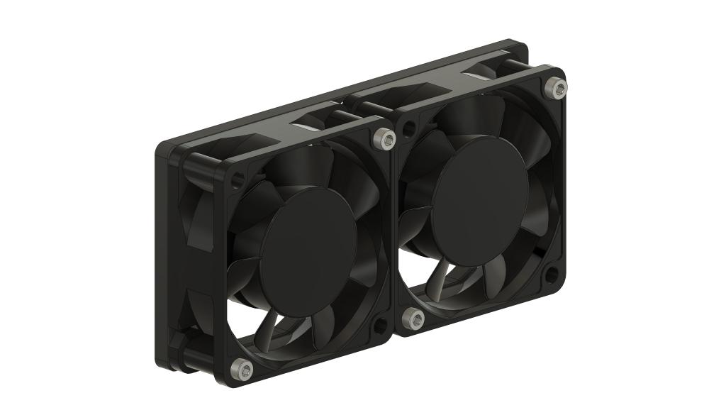 VSW Double 60mm Fan Mount Assembly Front