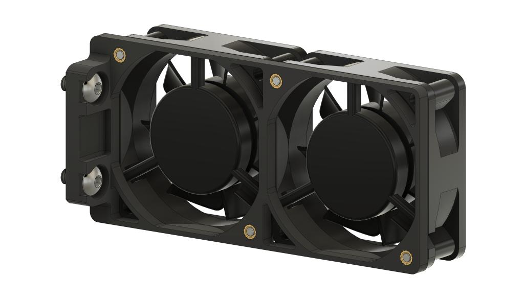 VSW Double 60mm Fan Mount Assembly Back