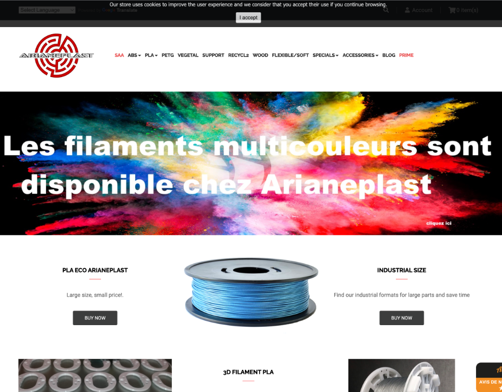 Arianeplast 3D filaments