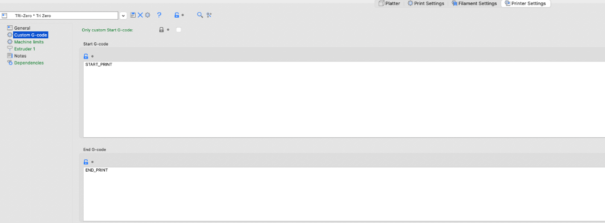 Filament Start G-code and End G-code inserted in wrong position