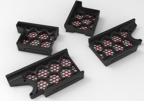 Hex mesh skirts for voron 2.4, with matching fan grills and Z motor ...