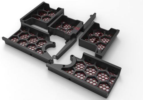 Hex mesh skirts for voron 2.4, with matching fan grills and Z motor ...